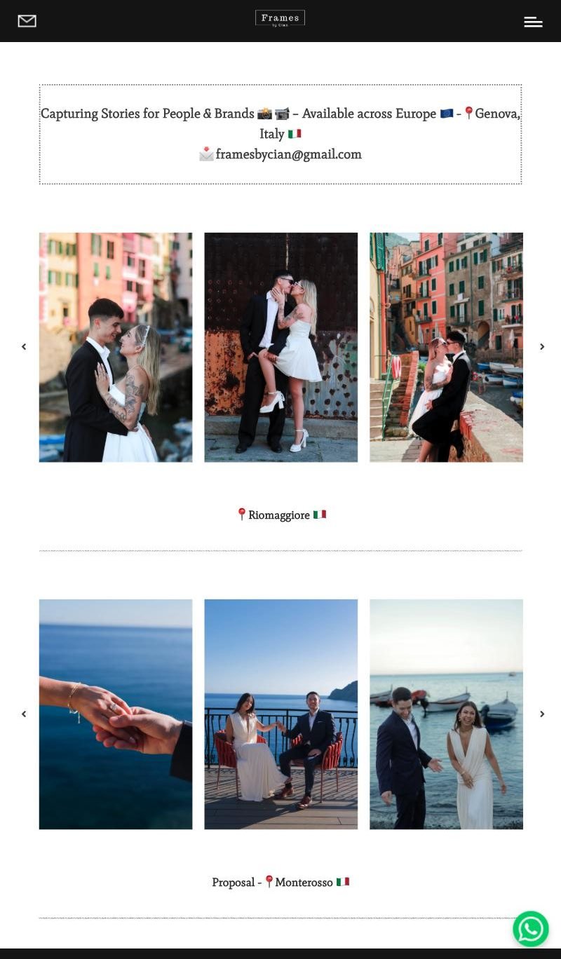 Frames by Cian website